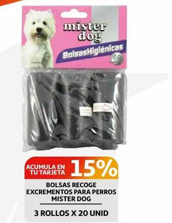 Alcampo Bolsas Recoge Excrementos Para Perros Mister Dog oferta