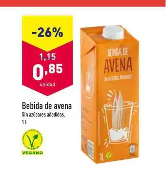 ALDI Bebida De Avena Vegano 1l oferta
