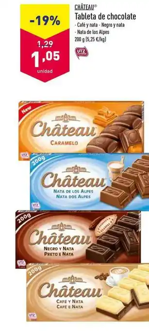 ALDI Château Tableta De Chocolate 200g oferta