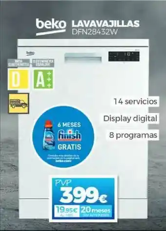 Electrocash Beko Lavavajillas oferta