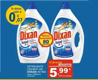 Cash Ecofamilia Detergente Líquido Gel Dixan oferta