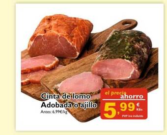 Cash Ecofamilia Cinta De Lomo Adobada O Ajillo oferta