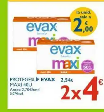 Cash Ecofamilia Protegeslip Evax Maxi oferta