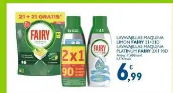 Cash Ecofamilia Lavavajillas Maquina Limon Fairy 21+21d Lavavajillas Maquina Platinum Fairy oferta