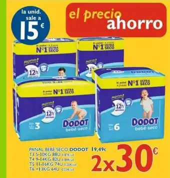 Pañal Bebé Seco Dodot