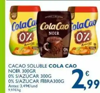 Cash Ecofamilia Cacao Soluble Cola Cao Noir oferta