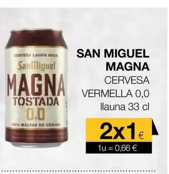 Plusfresc San Miguel Magna Cervesa Vermella 0.0 33cl oferta