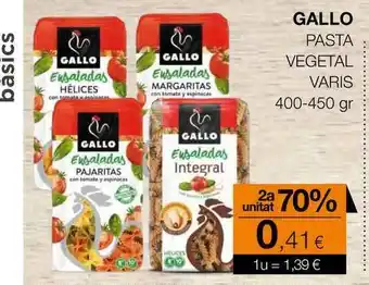 Plusfresc Gallo Pasta Vegetal Varis 400-450gr oferta