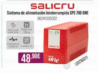 MR Micro Salicru Sisitema De Alimentación Ininterrumpida Sps 700 One oferta