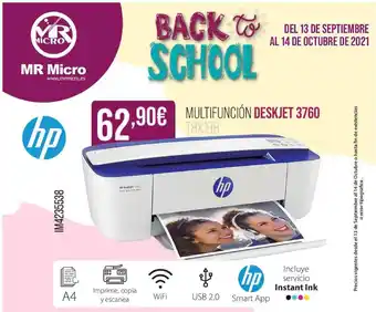 MR Micro Hp Multifunción Deskjet 3760 oferta