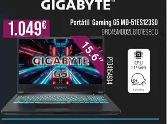 MR Micro Portátil Gaming G5 Md-51es123sd oferta