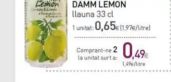 Condis Damm Lemon 33cl oferta