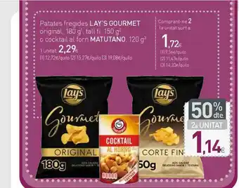 Condis Matutano Patates Fregides Lay's Gourmet Original Tall Fi O Cocktail Al Forn oferta