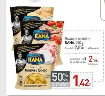 Condis Rana 50% Dte. 2a Unitat Ravioli O Tertellini 250g oferta