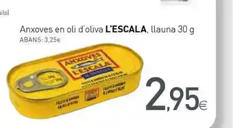 Condis Anxoves En Oli D'oliva L'escala 30 g oferta