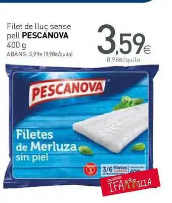 Condis Filet De Lluç Sense Pell Pescanova 400 g oferta