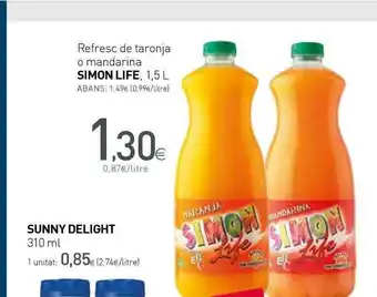Condis Refresc De Taronja O Mandarina Simon Life 1,5 L oferta