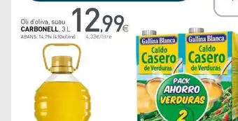Condis Oli D'oliva Suau Carbonell 3 L oferta
