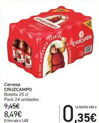 Carrefour Cerveza Cruzcampo 25 cl oferta