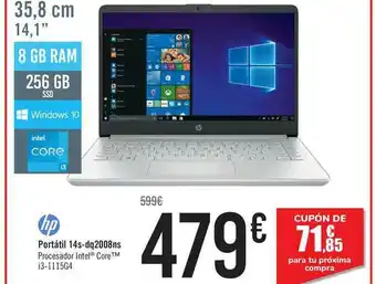 Carrefour Portátil 14s-dq2008ns Hp oferta