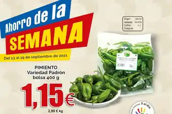 FROIZ Pimiento Variedad Padrón 400 g oferta