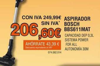 Expert Aspirador Bosch Bbs611mat oferta