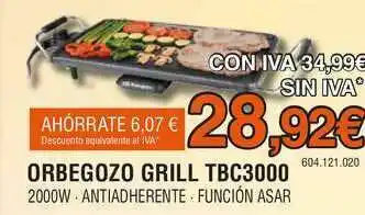Expert Orbegozo Grill Tbc3000 oferta
