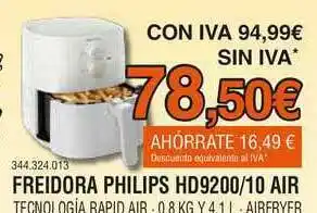 Expert Freidora Philips Hd9200 10 Air oferta