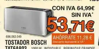 Expert Tostador Bosch Tat64803 oferta