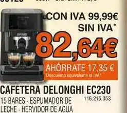 Expert Cafetera Delonghi Ec230 oferta