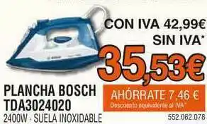 Expert Plancha Bosch Tda3024020 oferta