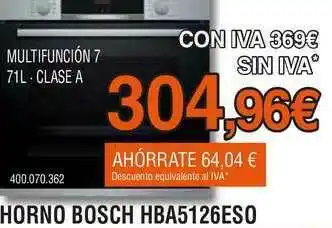 Expert Horno Bosch Hba5126eso oferta