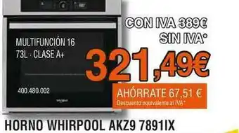Expert Horno Whirpool Akz9 7891ix oferta