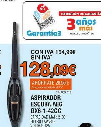 Expert Aspirador Escoba Aeg Qx6-1-42gg oferta