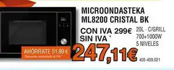 Expert Microondasteka Ml8200 Cristal Bk oferta