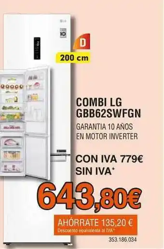 Expert Combi Lg Gbb62swfgn oferta