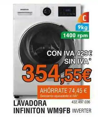 Expert Lavadora Infiniton Wm9fb oferta