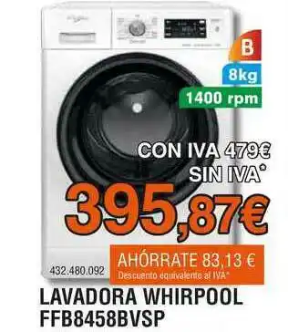 Expert Lavadora Whirpool Ffb8458bvsp oferta