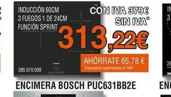 Expert Encimera Bosch Puc631bb2e oferta