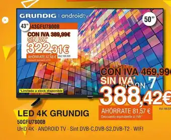 Expert Led 4k Grundig 50gfu7800b oferta