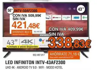 Expert Led Infinition Intv-43af2300 oferta