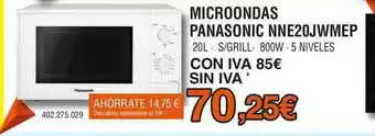 Expert Microondas Panasonic Nne20jwmep oferta