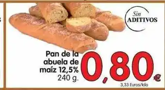 Alimerka Pan De La Abuela De Maíz 12.5% 240 g oferta