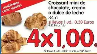Alimerka Croissant Mini De Chocolate Crema O Dulce De Leche oferta
