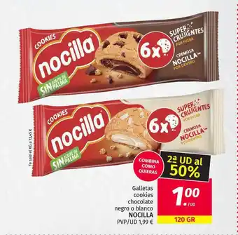 Maskom Supermercados Galletas Cookies Chocolate Negro O Blanco Nocilla oferta