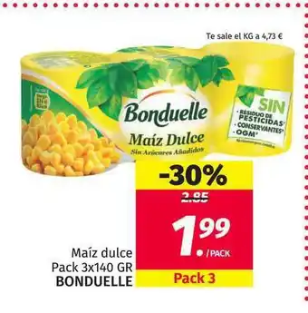 Maskom Supermercados Maíz Dulce Pack 3x140 Gr Bonduelle oferta