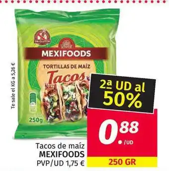 Maskom Supermercados Tacos De Maíz Mexifoods oferta