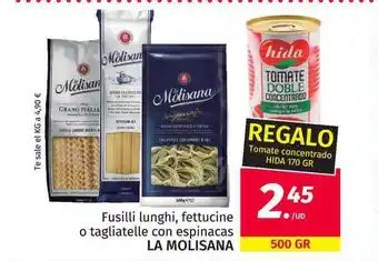 Maskom Supermercados Fusilli Lunghi, Fettucine O Tagliatelle Con Espinacas La Molisana oferta
