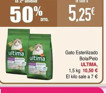 Minymas Gato Esterilizado Bola/Pelo ULTIMA, oferta