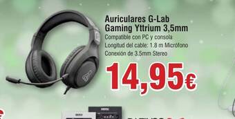 Froiz Auriculares G-Lab Gaming Yttrium 3,5mm oferta